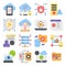 Pack of Cloud Data Transfer Flat Icons