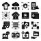 Pack of Cloud Data Transfer Glyph Icons
