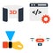 Pack of Communication and Business Flat Icons