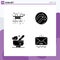 Pack of creative Solid Glyphs of city, spa, arrow, report, communication