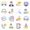 Pack of Customer Service Flat Icons