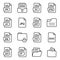 Pack of Document Linear Icons