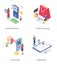 Pack of Ecommerce Isometric Illustration