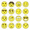 Pack of Emoji and Emotag Flat Icons