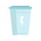 Pack energy drink glass icon flat isolated vector