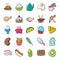 Pack Of Food Doodle Icons