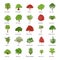 Pack of Forestland Flat Icons