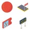 Pack Of Game Tools Isometric Vectors