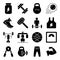Pack of Heavy Athletics Linear Icons