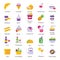 Pack Of Meal Flat Icons