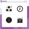 Pack of Modern Solid Glyphs Signs and Symbols for Web Print Media such as big, ui, clock, user, design
