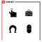 Pack of Modern Solid Glyphs Signs and Symbols for Web Print Media such as double, horseshoe, bag, sports, patricks