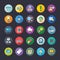 Pack Of Network Communications Coloured Flat Icons