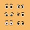 Pack of nice character eyes collection design