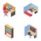 Pack Of Office Cabinets Icons