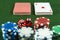 Pack Playing cards cut Pair Dice Poker chips