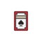 Pack of playing cards filled outline icon