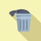 Pack recycle clean icon flat vector. Bag of trash