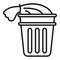 Pack recycle clean icon outline vector. Bag of trash