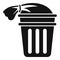 Pack recycle clean icon simple vector. Bag of trash