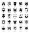 Pack of Religion in Modern glyph Style