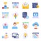 Pack of Search Engine Optimization Flat Icons