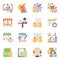 Pack of Seo and Analytics Flat Icons