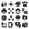 Pack of Server Network Glyph Icons