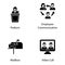 Pack Of Solid Icons Vectors