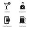 Pack Of Solid Icons Vectors