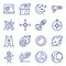 Pack of Space and Astrology Linear Icons