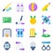 Pack of Sports Tools Flat Icons