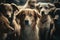 A pack of stray dogs is watching us. Generative AI