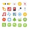 A Pack Of Symbols Flat Icons