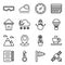 Pack of Weather Overcast Linear Icons