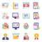 Pack of Web and Management Flat Icons