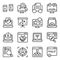 Pack of Web and Networking Linear Icons