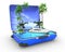 Package beach vacation concept yaht