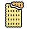 Package biscuit icon vector flat