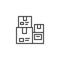 Package boxes outline icon