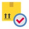Package Check - Flat color icon.