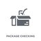 Package checking icon from Delivery and logistic collection.