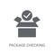 Package checking icon. Trendy Package checking logo concept on w