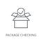 Package checking linear icon. Modern outline Package checking lo