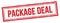 PACKAGE DEAL text on red grungy vintage stamp