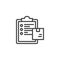 Package delivery document line icon