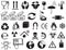 Package and delivery symbols cardboard vector icons