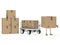 Package figure draw transport trolley