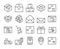 Package icon. Package Delivery line icons set. Editable stroke.