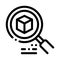 Package tracking icon vector outline illustration